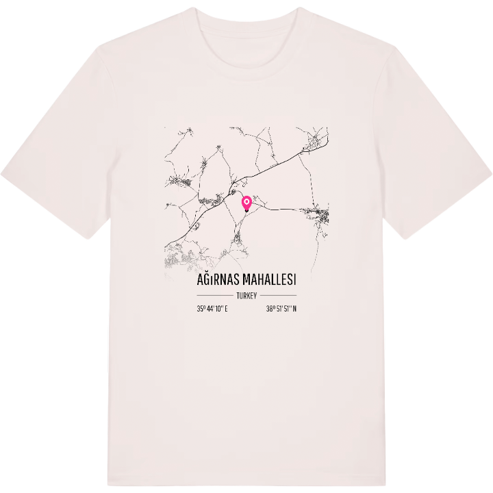 Ağırnas Mahallesi map t-shirt – t-shirt from PinShirt
