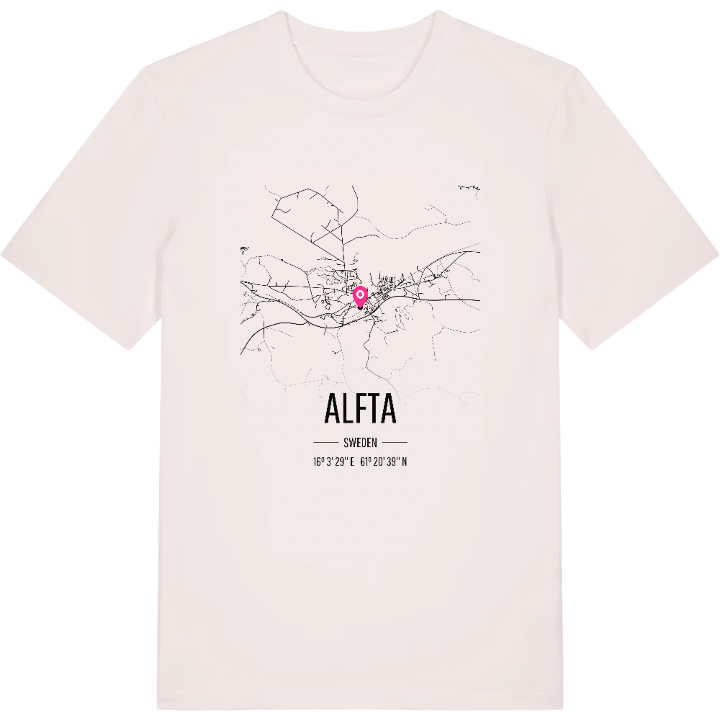 Alfta map t-shirt – t-shirt from PinShirt