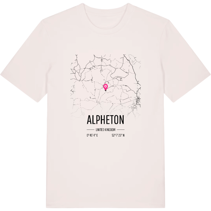 Alpheton map t-shirt – t-shirt from PinShirt