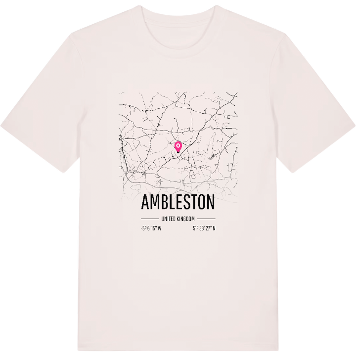 Ambleston map t-shirt – t-shirt from PinShirt