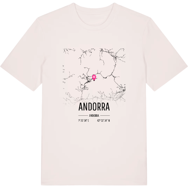 Andorra map t-shirt – t-shirt from PinShirt