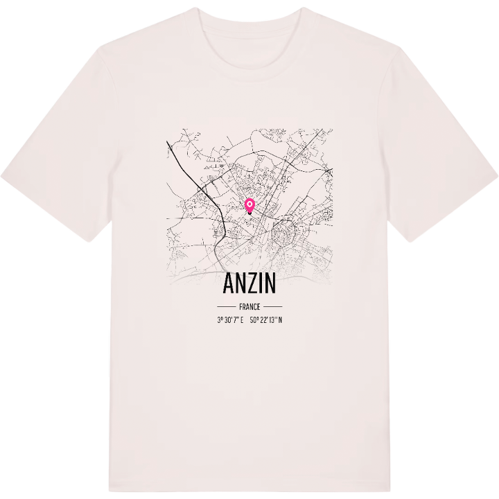 Anzin map t-shirt – t-shirt from PinShirt