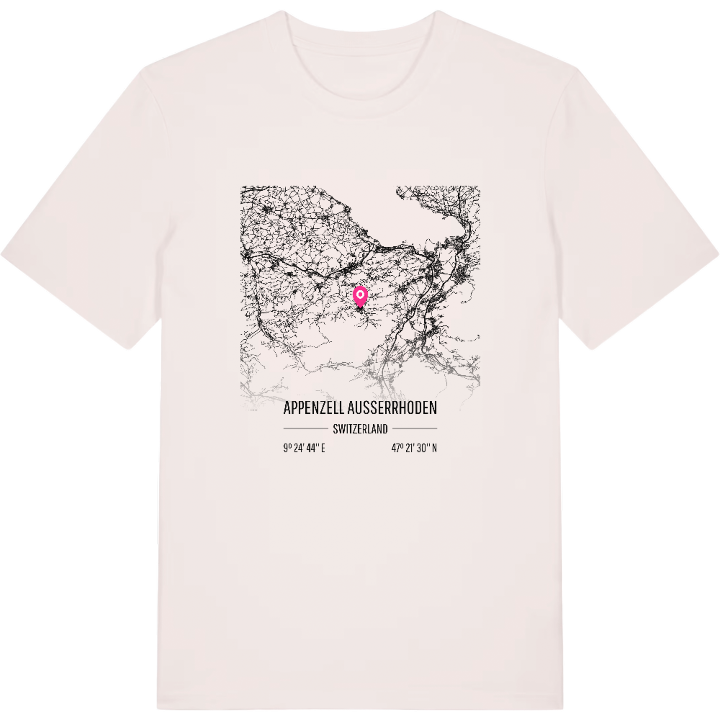 Appenzell Ausserrhoden map t-shirt – t-shirt from PinShirt