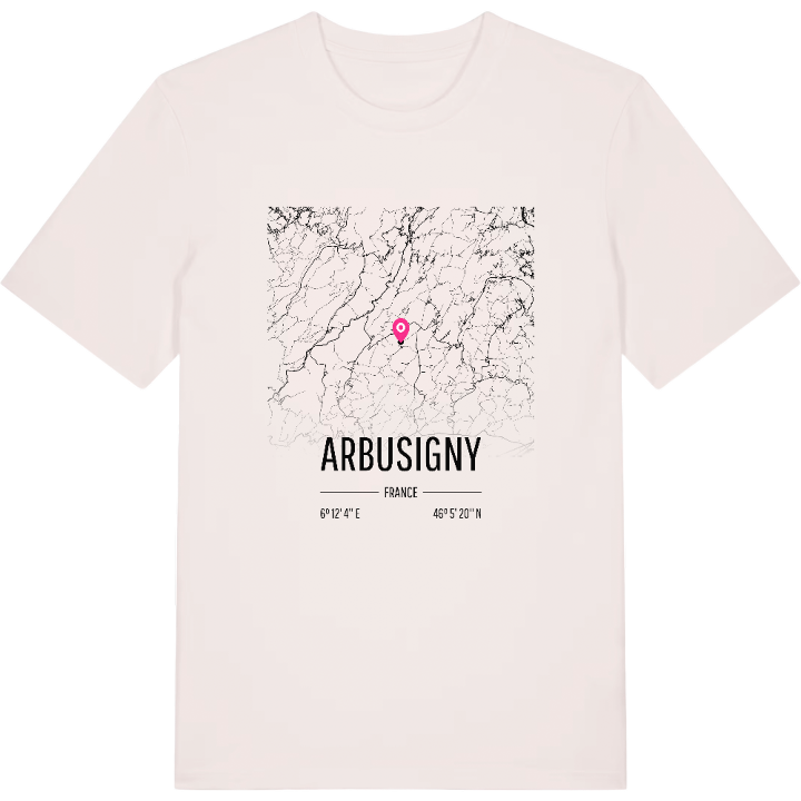Arbusigny map t-shirt – t-shirt from PinShirt