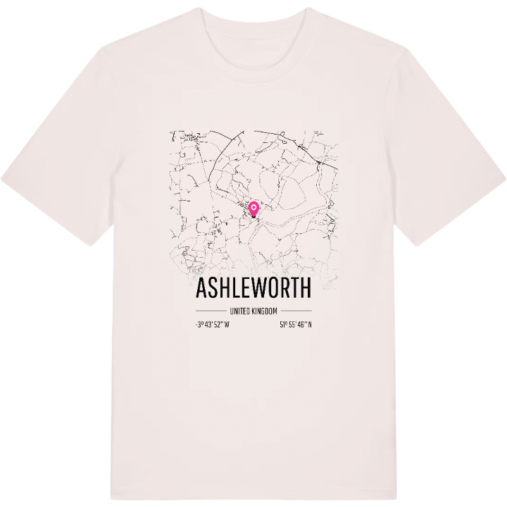 Ashleworth map t-shirt – t-shirt from PinShirt