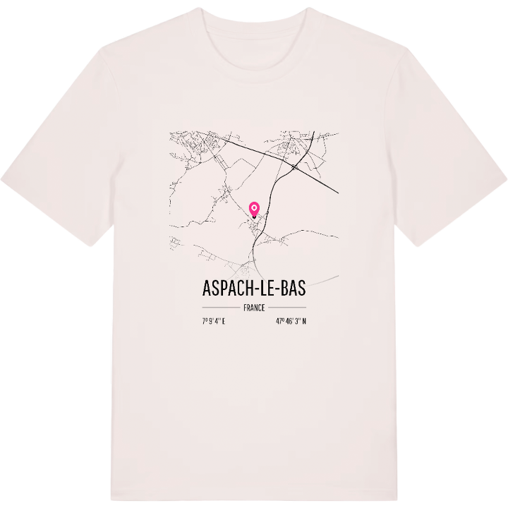 Aspach-le-Bas map t-shirt – t-shirt from PinShirt