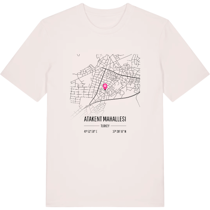 Atakent Mahallesi map t-shirt – t-shirt from PinShirt