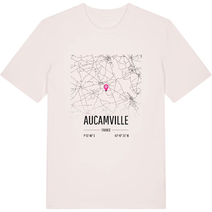 Aucamville map t-shirt – t-shirt from PinShirt