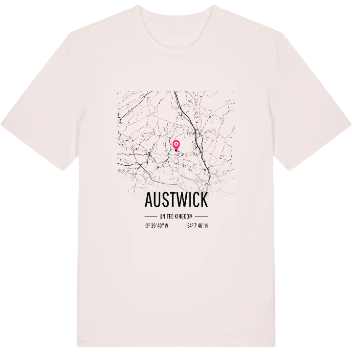 Austwick map t-shirt – t-shirt from PinShirt