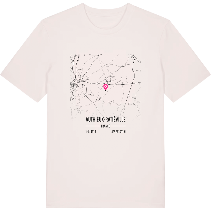 Authieux-Ratiéville map t-shirt – t-shirt from PinShirt