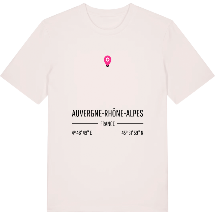 Auvergne-Rhône-Alpes map t-shirt – t-shirt from PinShirt