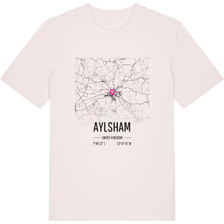 Aylsham map t-shirt – t-shirt from PinShirt