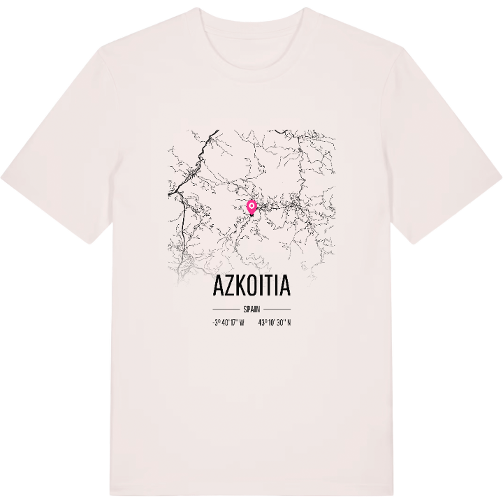 Azkoitia map t-shirt – t-shirt from PinShirt