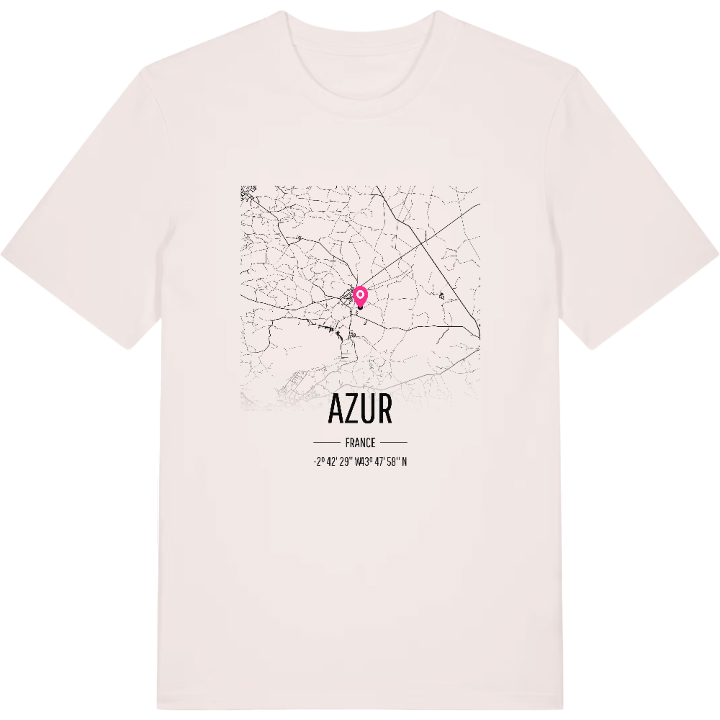 Azur map t-shirt – t-shirt from PinShirt