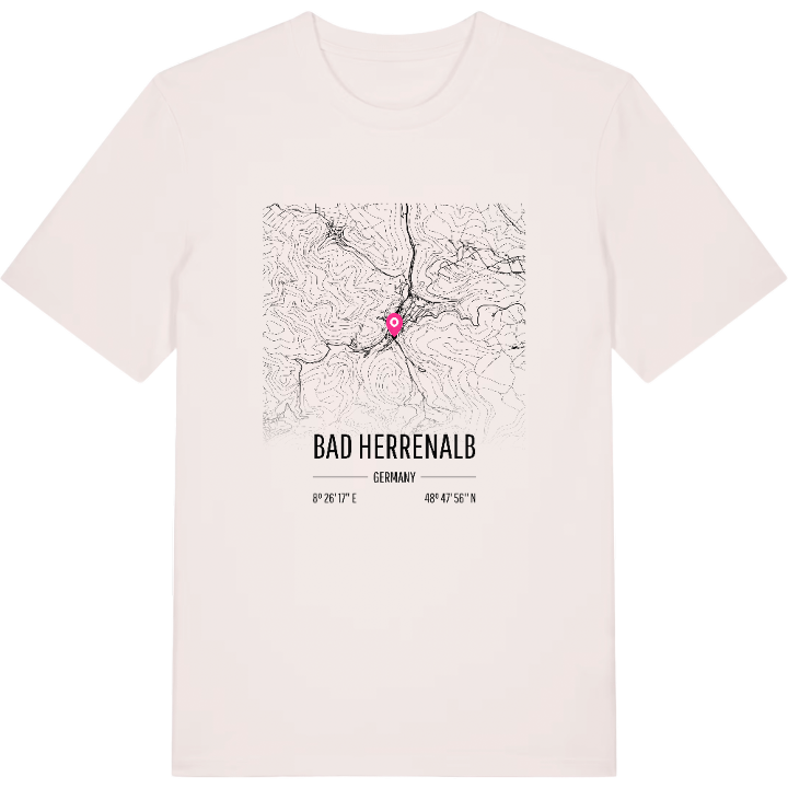 Bad Herrenalb map t-shirt – t-shirt from PinShirt