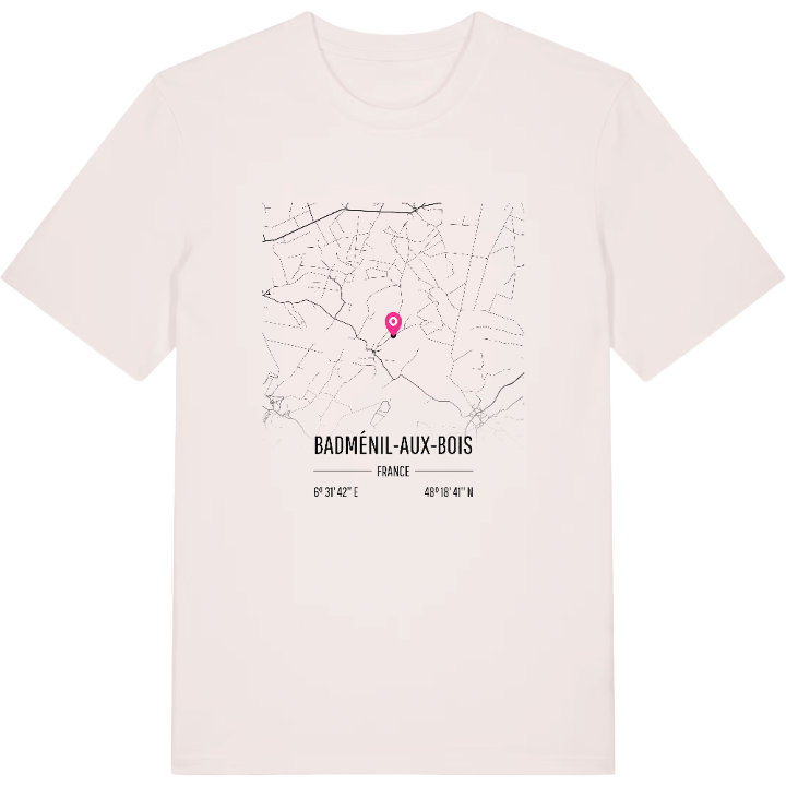 Badménil-aux-Bois map t-shirt – t-shirt from PinShirt