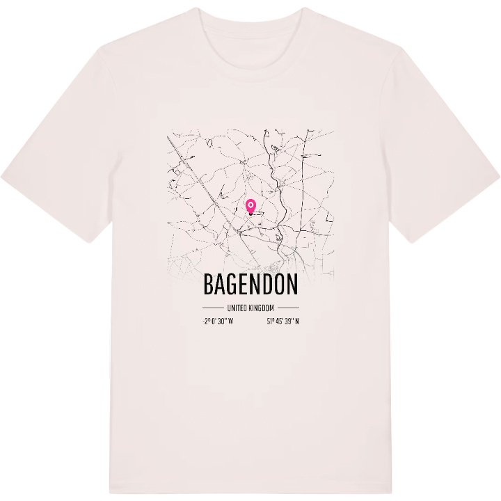 Bagendon map t-shirt – t-shirt from PinShirt