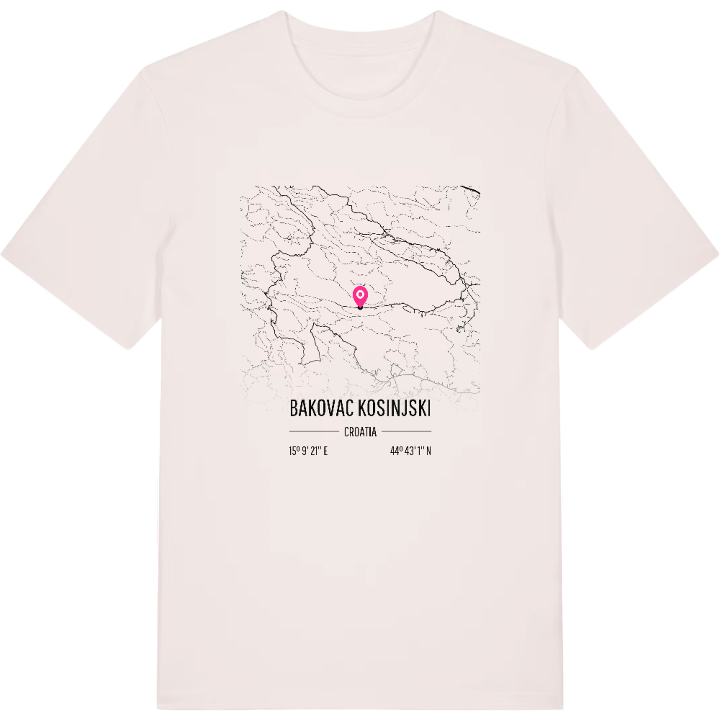 Bakovac Kosinjski map t-shirt – t-shirt from PinShirt