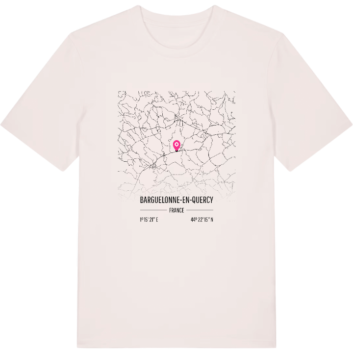 Barguelonne-en-Quercy map t-shirt – t-shirt from PinShirt