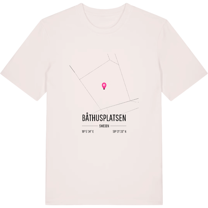 Båthusplatsen map t-shirt – t-shirt from PinShirt