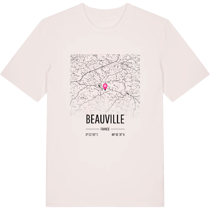 Beauville map t-shirt – t-shirt from PinShirt