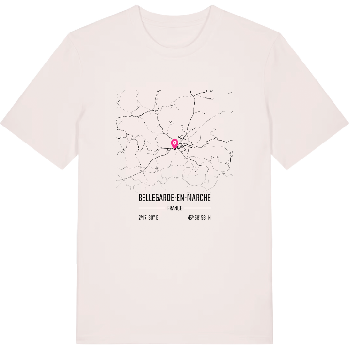 Bellegarde-en-Marche map t-shirt – t-shirt from PinShirt