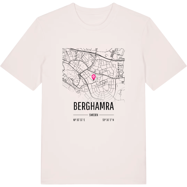 Berghamra map t-shirt – t-shirt from PinShirt