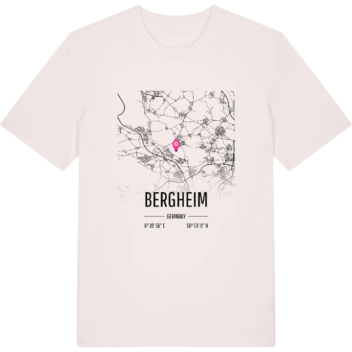 Bergheim map t-shirt – t-shirt from PinShirt