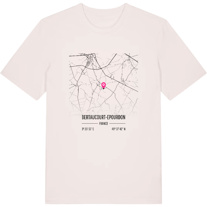 Bertaucourt-Epourdon map t-shirt – t-shirt from PinShirt