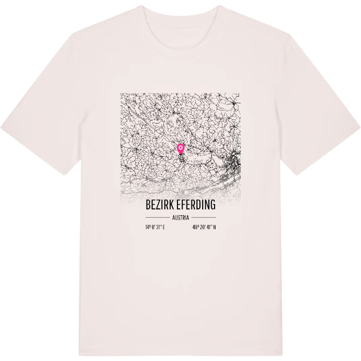 Bezirk Eferding map t-shirt – t-shirt from PinShirt