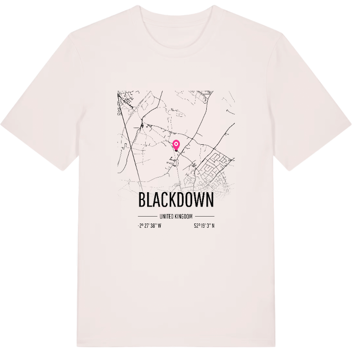 Blackdown map t-shirt – t-shirt from PinShirt
