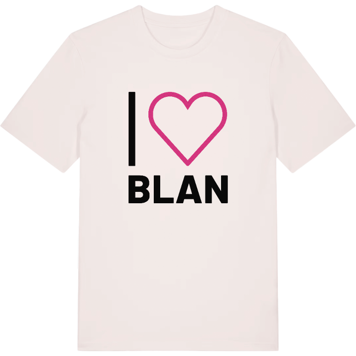 I love Blan t-shirt large print – t-shirt from PinShirt