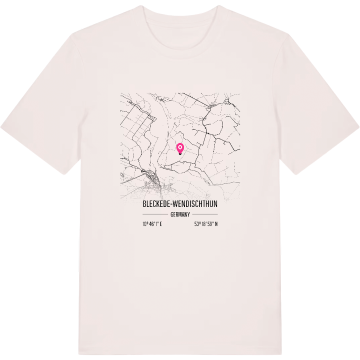 Bleckede-Wendischthun map t-shirt – t-shirt from PinShirt