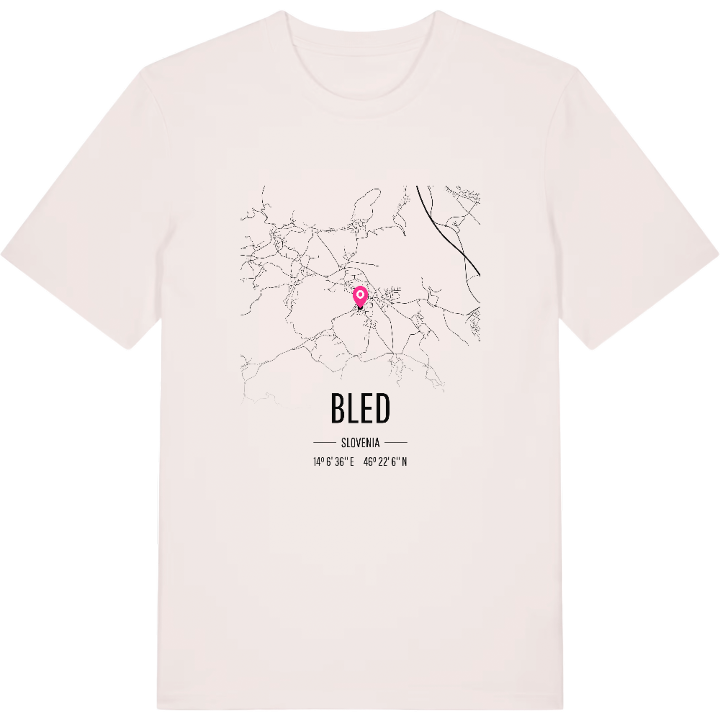 Bled map t-shirt – t-shirt from PinShirt