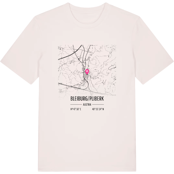 Bleiburg/Pliberk map t-shirt – t-shirt from PinShirt