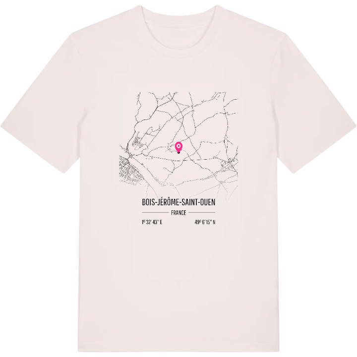 Bois-Jérôme-Saint-Ouen map t-shirt – t-shirt from PinShirt