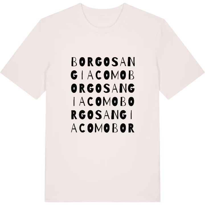 Borgo San Giacomo wordplay t-shirt – t-shirt from PinShirt