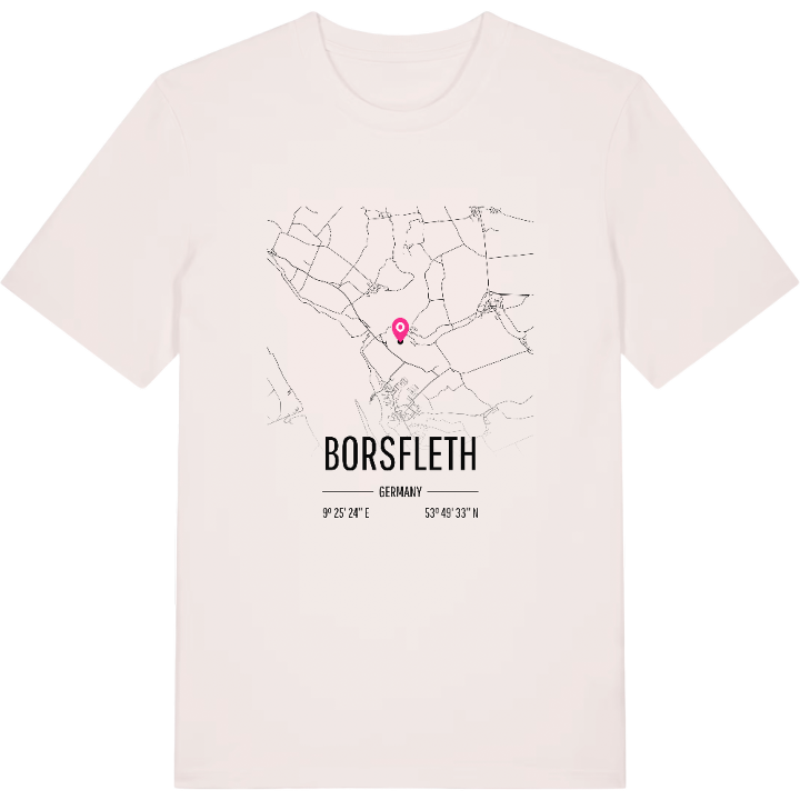 Borsfleth map t-shirt – t-shirt from PinShirt