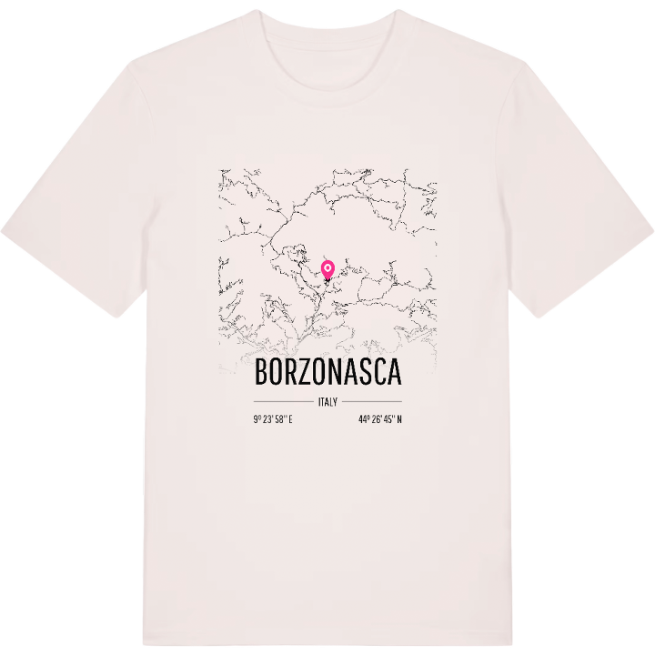 Borzonasca map t-shirt – t-shirt from PinShirt