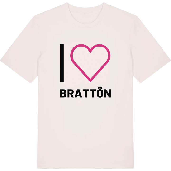 I love Brattön t-shirt large print – t-shirt from PinShirt