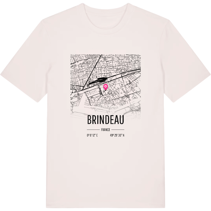 Brindeau map t-shirt – t-shirt from PinShirt