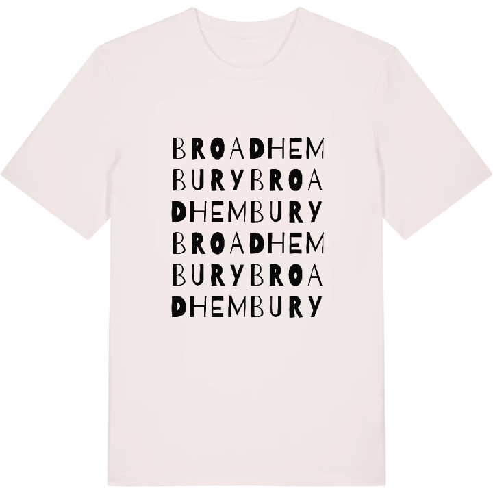 Broadhembury wordplay t-shirt – t-shirt from PinShirt