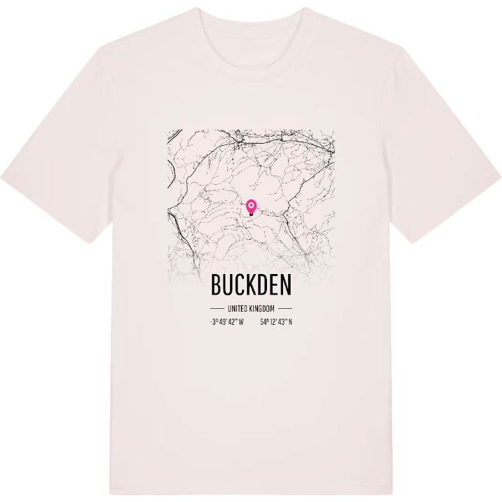Buckden map t-shirt – t-shirt from PinShirt