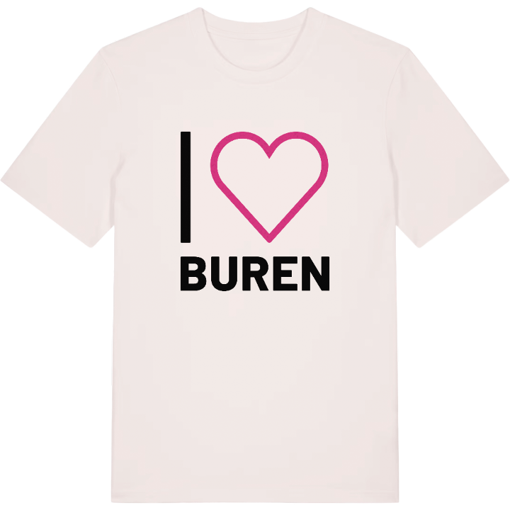 I love Buren t-shirt large print – t-shirt from PinShirt