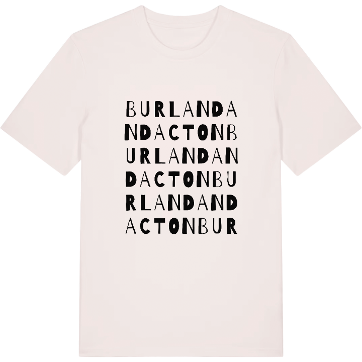Burland and Acton wordplay t-shirt – t-shirt from PinShirt