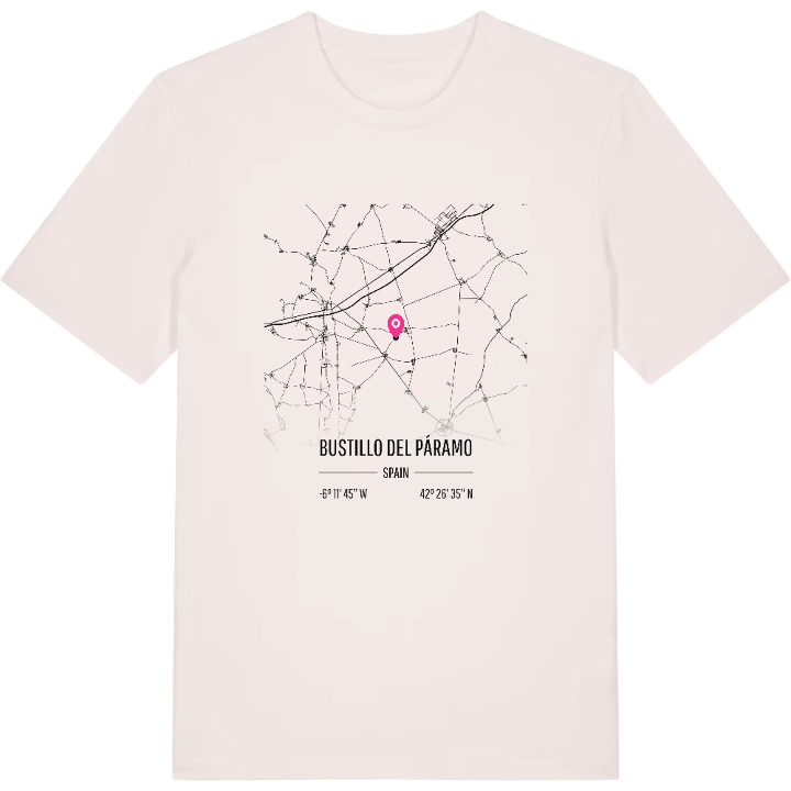 Bustillo del Páramo map t-shirt – t-shirt from PinShirt