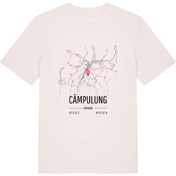 Câmpulung map t-shirt – t-shirt from PinShirt