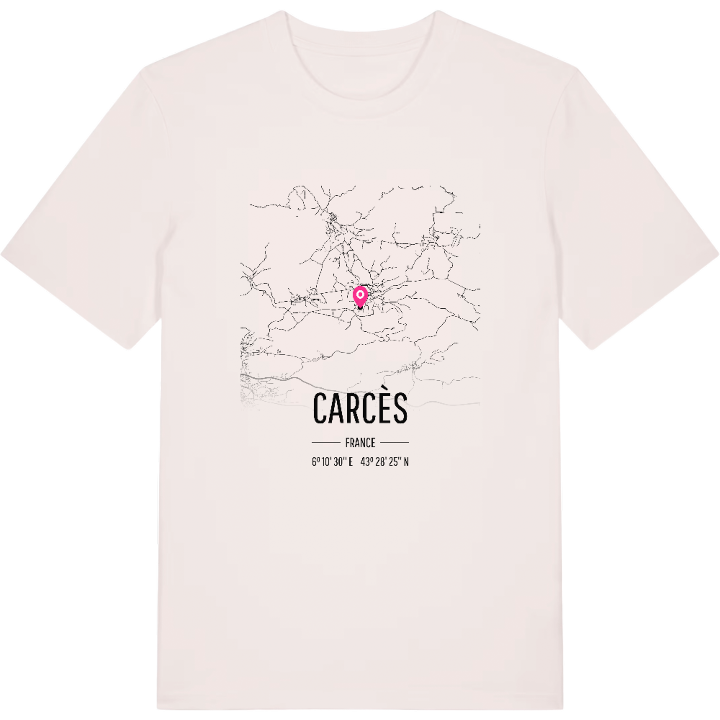 Carcès map t-shirt – t-shirt from PinShirt