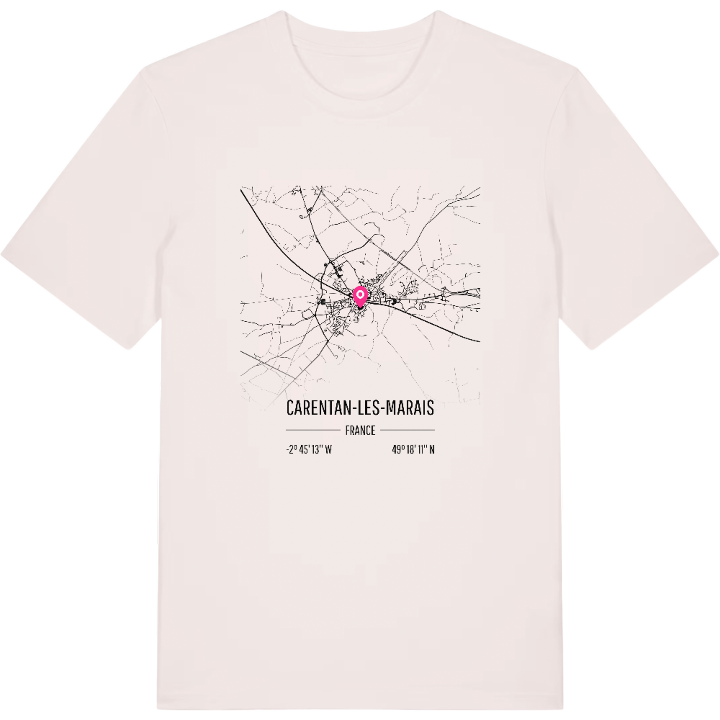 Carentan-les-Marais map t-shirt – t-shirt from PinShirt