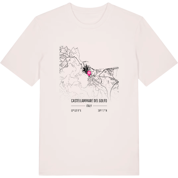 Castellammare del Golfo map t-shirt – t-shirt from PinShirt